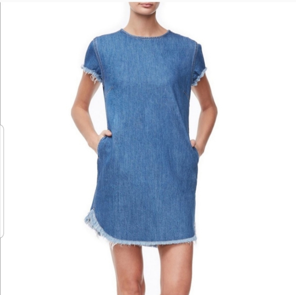 NWT Good American T-Shirt Denim Dress